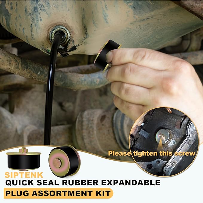 Siptenk 2" Freeze Rubber Expansion Plug 3 pcs, Automotive Rubber Expandable Freeze Plugs for Engine
