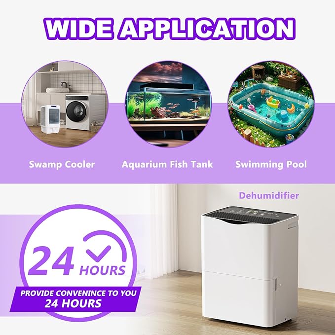 Automatic Small Sump Pump For Dehumidifier,13FT Height Lift,4 Level Flow Control,Submersible Water Pump With Level Sensor,For HVAC Condensate,Air Conditioner,Tank,Auto Shut off