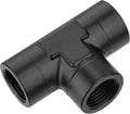 EVIL ENERGY 3/8 NPT Female Tee Fitting Adapter T Union Aluminum Black