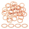 uxcell 75Pcs M16 Flat Washer Copper Washer Sealing Rings, 16mm ID 22mm OD 1mm Thickness Copper Crush Washers Metric Sealing Gasket for Plumbing Machinery Automotive