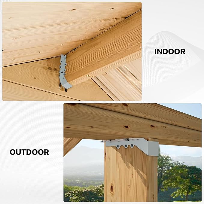 20 pcs 2x10 Joist Hanger,LU210 20 Gauge Double Shear Face Mount Joist Hanger,Hurricane Ties for Rafters Tie Brackets Great for Floor Deck and Ceiling Joists