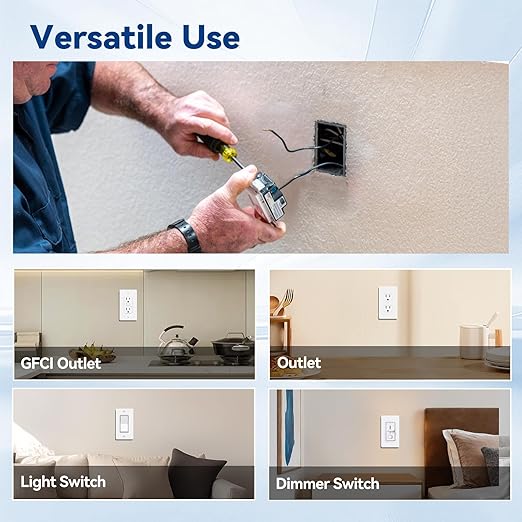 1-Gang New Work Outlet Box, PVC Electrical Box for Switch,GFCI,Dimmer, 22 Cubic Inch, UL Listed, 24 Pack