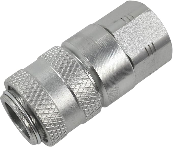 PD242 Series PD Steel Test Port and Diagnostic Equipment Quick Coupler with Female Pipe Thread, 1/8" Body Size, 1/4"-18 NPTF Thread Size, 1.98" Length