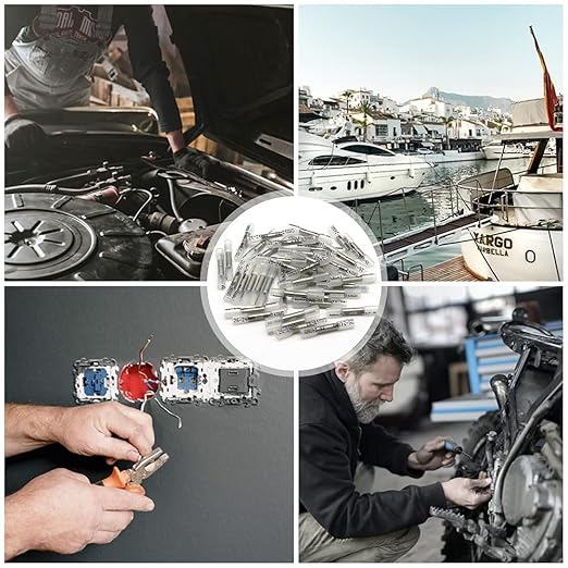 Heat Shrink Butt Connectors, 200 Pcs Clear 26-24 AWG Insulated Waterproof Electrical Heat Shrink Wire Connectors Automotive Marine Wire Crimp Terminals Butt Splices for Boat, Car