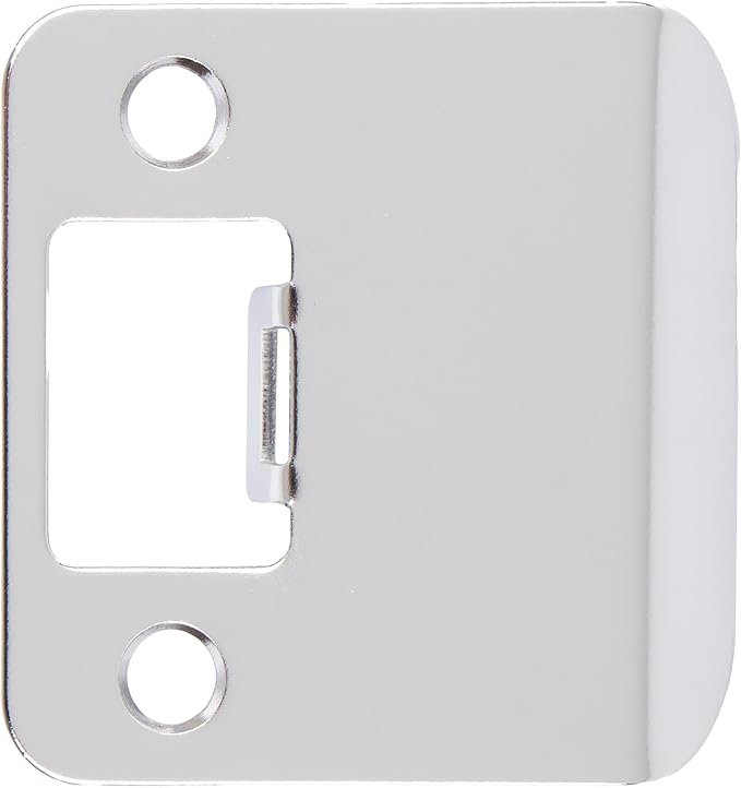 Stone Harbor Hardware Round Corner Extended Lip Strike, 2-1/4" x 1-3/4", (2-1/4" Overall Length), Polished Chrome