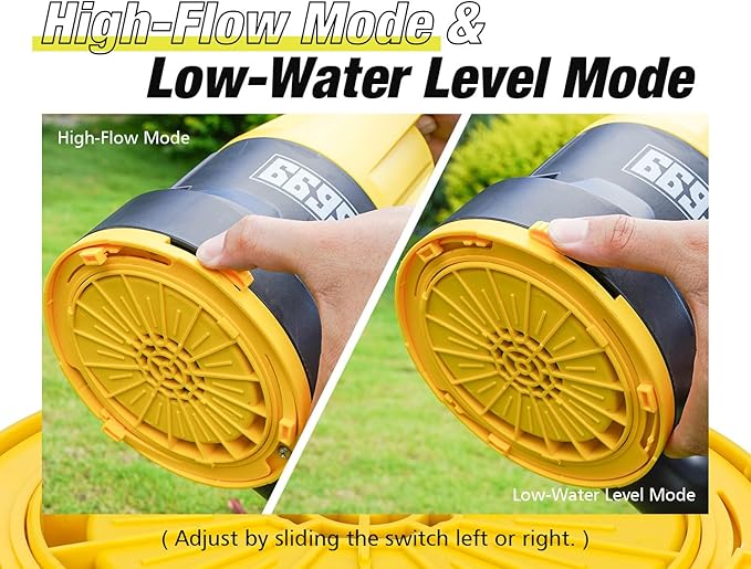 Submersible Sump Pump with 25FT x 1-1/2” Discharge Hose Kit 1/2HP Portable Pump 2500GPH Easy to Use for Draining From Swiming Pool Flooded Basement Standing Water Hot Tub
