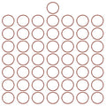 MECCANIXITY Silicone O-Ring 35mm ID 39mm OD 2mm Width Metric VMQ Sealing Gasket Replacement 50A Durometer for Plumbing Compressor Faucets Valves Repair (Red, Pack of 50)