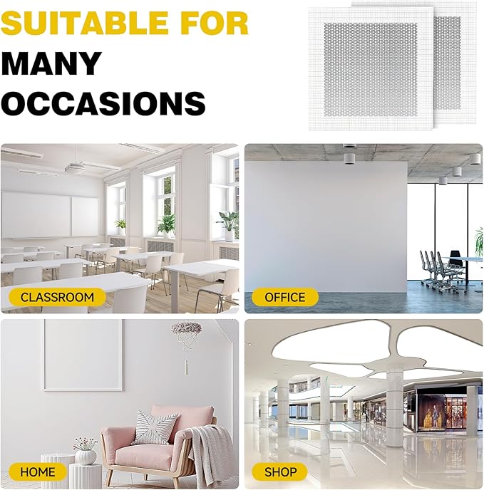 12 X 12 Inch Drywall Repair Kit - Heavy Duty Self-Adhesive Mesh Drywall Repair Patch for Large Holes in Wall and Ceiling, Wall Patch Repair Kit with Scraper and Sandpaper - Dry Wall Patch Kits