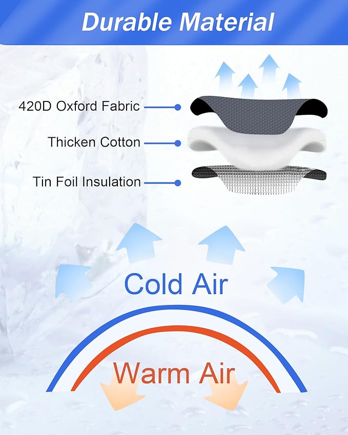 Outdoor Faucet Covers for Winter Freeze Protection, POROLIR Large 20" H x 16" W Thicker Insulation Long Faucet Sock for Outdoor Faucets & Yard Hydrant Hose Bib Insulated Spigot Covers Khaki