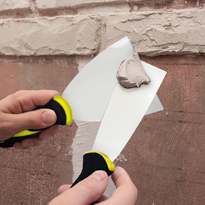 DEKEones Putty Knife Scrapers, 6 Inch Spackle Knife, Metal Scraper Tool for Drywall Finishing, Plaster Scraping, Decals, and Wallpaper