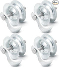 Pasimy 4 Pcs 5'' Sliding Gate Roller Galvanized Steel Pipe Track Roller Gate Hardware Kit for 1 5/8" Pipe Track Fence