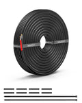 NAOEVO 14 Gauge Wire 2 Conductor Electrical Wire, 14 AWG Stranded PVC Cord, 12V Low Voltage/Tinned Copper/Flexible Cable for Automotive Wiring, Lamp Cord, Marine Cable (15FT)