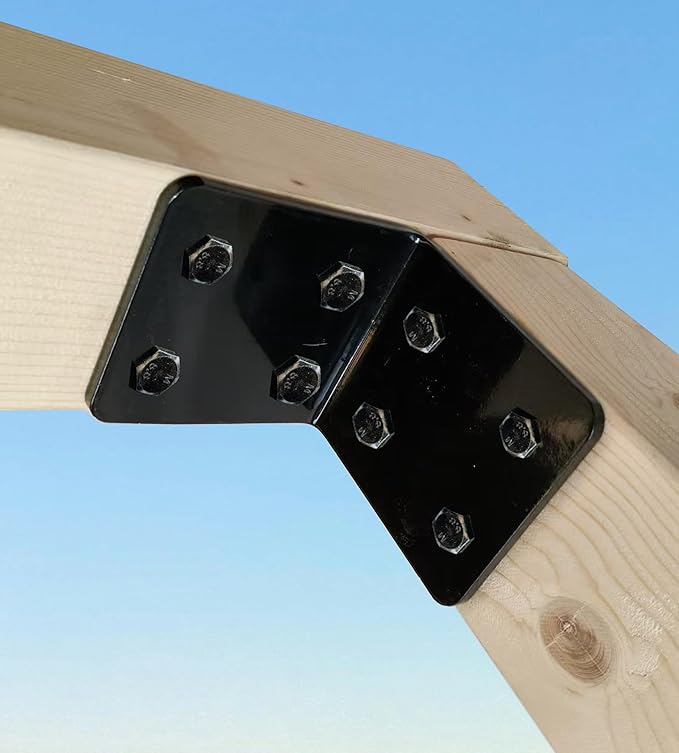 Beam Bracket, 4" X 4" X 3.5” Heavy Duty Corner Bracket. Fireplace Mantel Brackets Made of Premium Heavy Duty Alloy Steel. Corner Steel