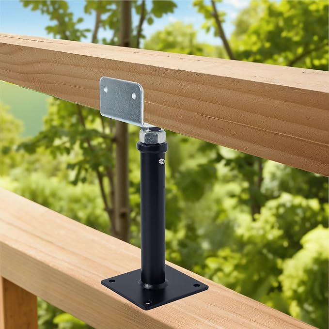 2 Pack U-Shaped Floor Jack - Adjustable Steel Beam Support for 4x2, 4x4, 4x6 Joists Heavy Duty Screw Jack with U-Head Telepost & House Jack.9-13 Inch Adjustment Range.