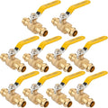 [10 Pieces] Lingmfg 1/2" Press Ball Valve Propress Shut Off Valve For 1/2" Copper/Brass Tubing LING-BV1-1/2PS-10