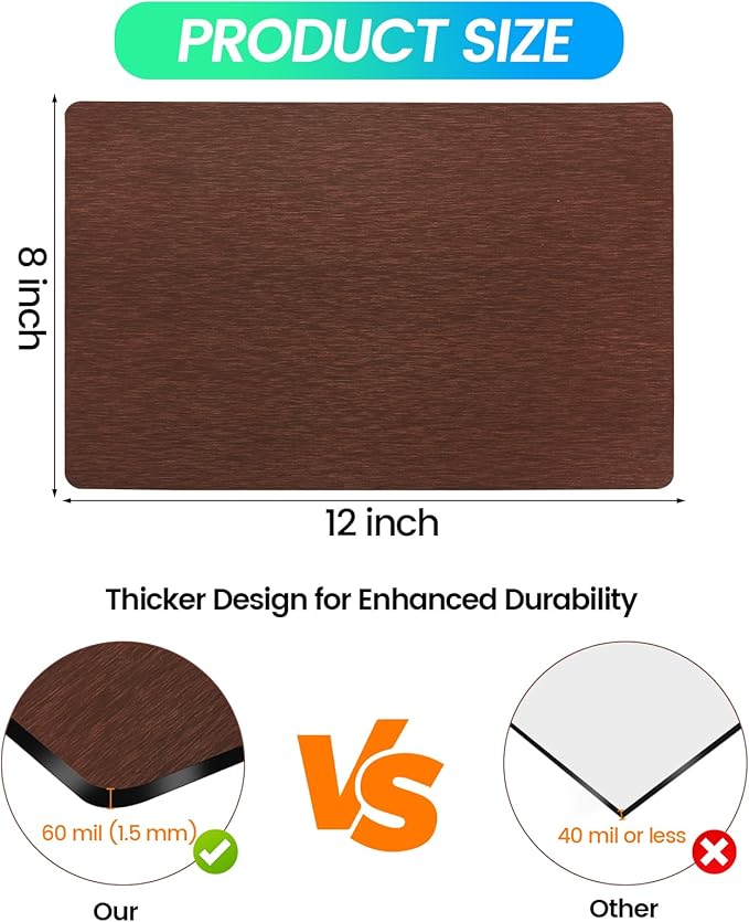 Magnetic Vent Covers, Extra Strong Magnets, Bronze 8" x 12" (3 Pack) Ultra Thick 60mil, Complete Seal, Air Vent Covers for Home Floor, Ceiling, Wall Registers, HVAC, AC, RV, and Heater Vents