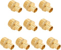 Brass Pipe Fitting 1/2 pex * 1/2 Inch NPT Male Adapter - Anti-Corrosion, Lead-Free, Easy Installation - 5 Year Warranty - Multiple Certifications (Pack of 10)
