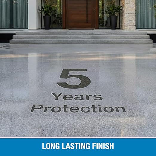Rainguard Water Sealers Concrete Sealer, Penetrating Protection Against Water and Salt Damage, for All Concrete Surfaces, Silane/Siloxane Waterproofer, Natural Finish, Makes 2 Gallons