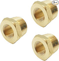 Brass Pipe Fitting Reducer Hex Bushing 1/2 NPT Male x 1/4 NPT Female (Pack of 3)