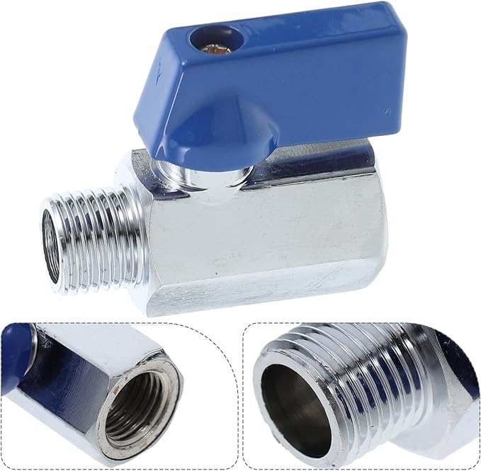 Mini Brass Ball Valve with Threaded Npt Female to Male Ends Compact Pneumatic Shut-off Valve for Plumbing and Industrial Use Brass Construction Space-saving Design Easy Operation