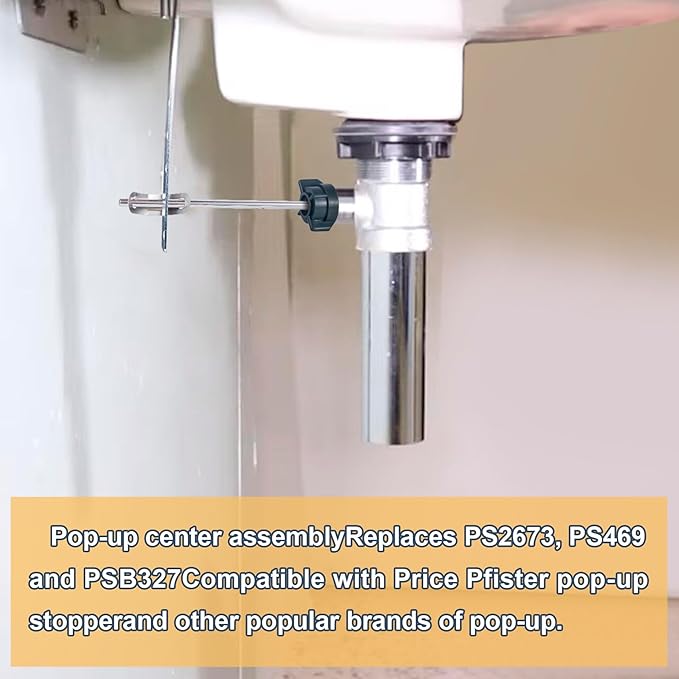 Lavatory Pop Up Center Piece Assembly,Pivot Rod Bathroom Sink Repair Kit,Sink Ball Replacement Parts Compatible with Price Pfister Pop Up Stopper and Other Popular Brands, Replacement for PS2673（3PCS）