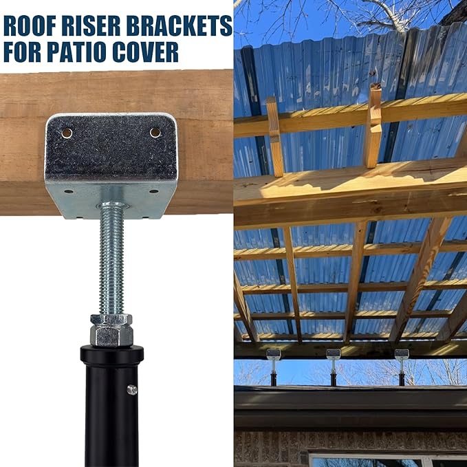 2 Pack U-Shaped Floor Jack - Adjustable Steel Beam Support for 4x2, 4x4, 4x6 Joists Heavy Duty Screw Jack with U-Head Telepost & House Jack.9-13 Inch Adjustment Range.