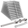 BLIKA 120 Pack Cable Railing Swage Threaded Stud Tension End Fitting Terminal for 1/8" Deck Cable Railing, T316 Stainless Steel, Cable Railing Tensioner 1/8" for 2"x2" Wood/Metal Post