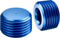 EVIL ENERGY 3/8" NPT Plugs Aluminum Socket Allen Head Blue, Pack of 2
