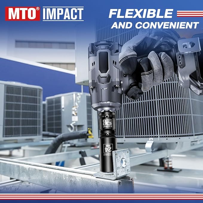 MTO 1/2" Female to 1" Male Impact Socket Adapter, 1/2-Inch Impact Socket Adapter, Chrome Molybdenum Alloy Steel, for Impact Wrench & Ratchet Use