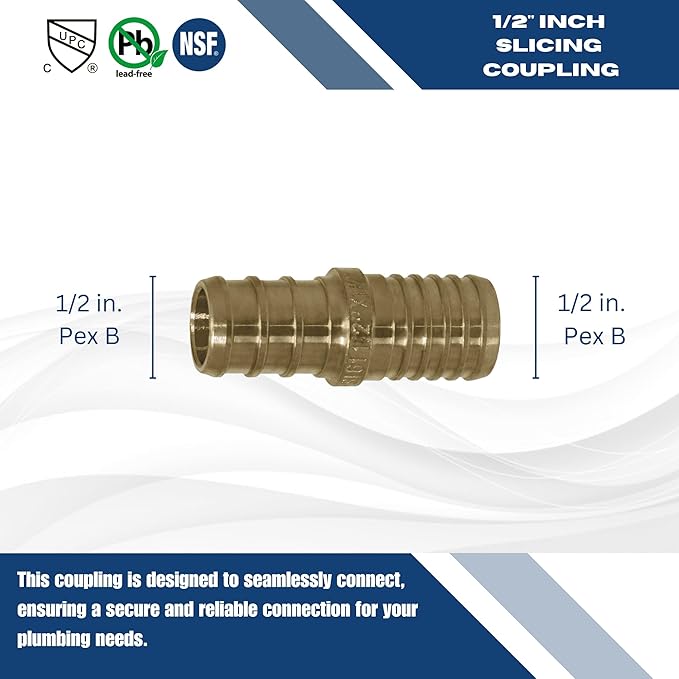XFITTING 1/2 Inch Pex x 1/2 Inch PB (polybutylene) Slicing coupling with ring, Repair Kit, 30-2-3=2XX, 2 Pieces
