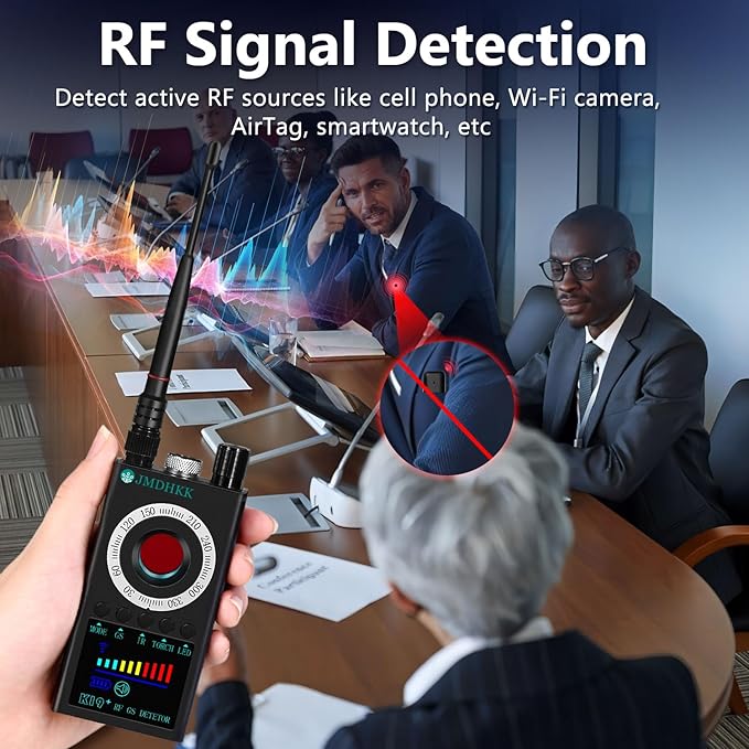 JMDHKK K19 Hidden Camera Detector, Bug Detector, Signal Detector, Spy Camera Finder for Travel, Hotel, Office, and Personal Privacy Protection(Gray)