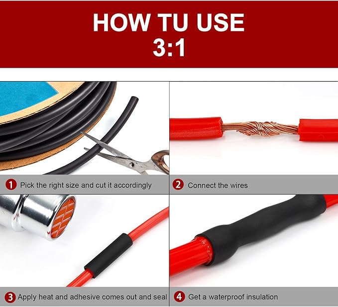 Chanzon 3:1 Ratio - 80ft Roll - Heat Shrink Tubing 3/16" (4.8mm) - Marine Grade Waterproof Adhesive Lined - (25M Total Length) Black Polyolefin Sleeving Wrap Shrinking 3 to 1 Ratio 1pcs