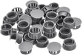 uxcell 19mm(3/4") Plastic Hole Plugs, 36Pcs Flush Type Panel Round Snap in Fastener Knockout Locking Plugs for Furniture Insert End Caps Panels, Grey