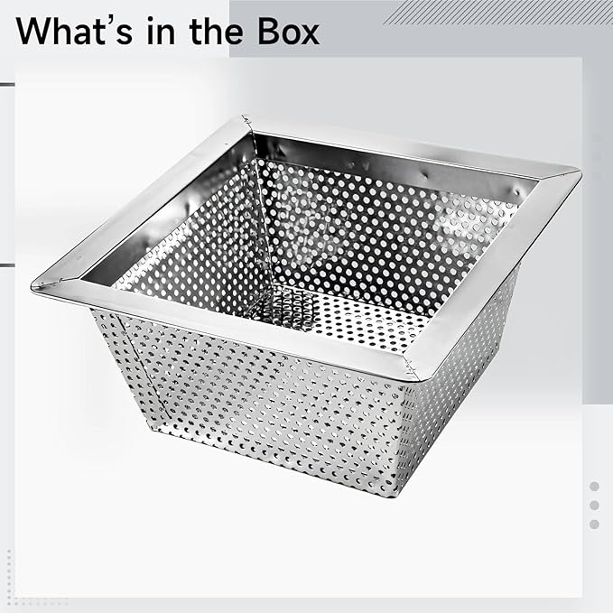 Generic Kitchen Drain Strainer Basket, Stainless Steel 10 in X 5 in, Anti-Clogging Solution for Home Or Commercial Use