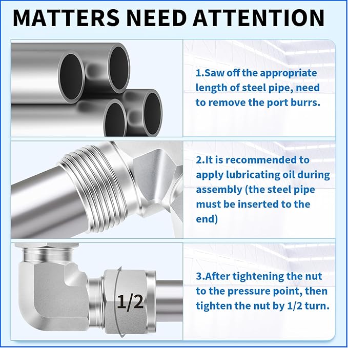 ChillWaves 304 Stainless Steel Compression Tube Fitting, 1" OD x 1" OD 90 Degree Elbow Compression Union Connector(1-PACK)