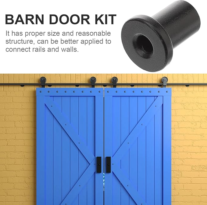 POPETPOP 5 Pcs Sliding Barn Door Spacers Track Connecting Hardware for Sliding Barn Doors Replacement Corrosion-Resistant