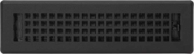 Decor Grates LTH212-BLK Lattice Floor Register, 2x12 Inches, Black