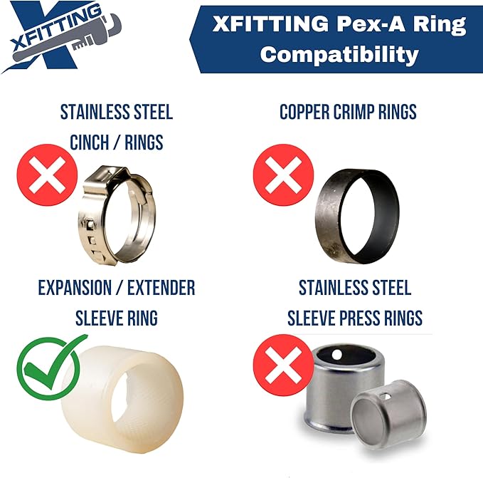 XFITTING Pex A 1 Inch x 1 Inch Pex A Coupling, 29-1-4=5XX, 5 Pieces