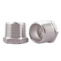 Stainless Steel Reducer Hex Flush Bushing, 3/4" NPT Male 3/8" NPT Female,Reducing Adapter Cast Pipe Fitting (pack of 2)