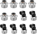 12 Pcs Push to Connect Fittings 1/4 Inch Tube OD x 1/2 Inch NPT Thread Pneumatic Male Straight and Elbow Quick Connect Air line fittings