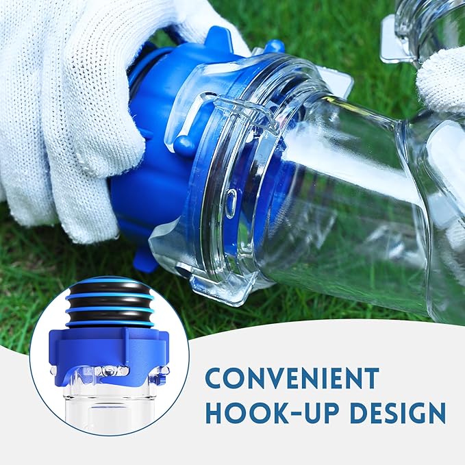 DUMPMAN RV Wye Sewer Hose Adapter, Sewer Hoses Y Splitter with Built-in Gasket, Twist Bayonet Design Y Connector