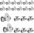 20-Pack Foskan 1/4 Turn Straight Shut off Valve,Straight Stop Valve 3/8" OD x 1/2" FIP,Chrome Plated Brass
