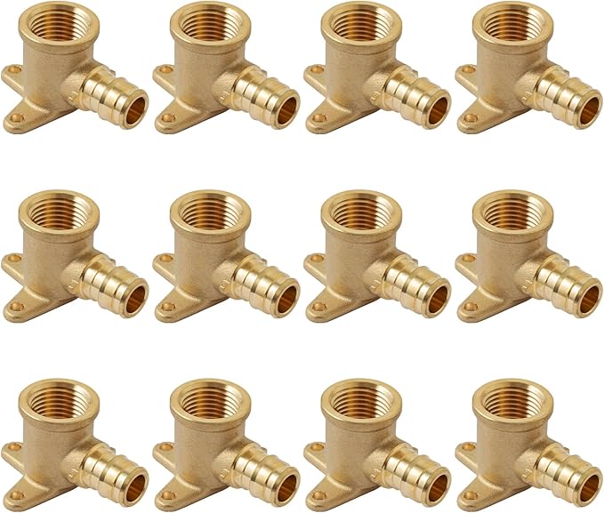 SUNGATOR 12 Pack PEX A Expansion 1/2" x 1/2" Female NPT Drop Ear Elbow, ASTM F1960 ONLY For Pex-A Tubing