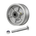 5" X 2" Sliding Gate Wheels, Cast Iron V Groove Wheel with Roller Bearing-900 lbs Capacity, Rolling Gate Wheels, Sliding Gate Casters, Gate wheels for Metal Tube Gate, Silver（10 Pack）