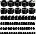 70 Pcs Black Carbon Steel Pipe Plug Fitting Assortment Kit - 5 Sizes 1/8" 1/4" 3/8" 1/2" 3/4" NPT Male Internal Hex Thread Socket for Sealing Port