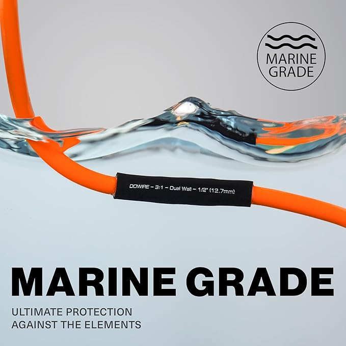 Heat Shrink Tubing Kit - 3:1 Ratio - Adhesive Lined - Wire Shrink Wrap Tubing - Waterproof Marine Grade Shrink Tube - 275 PCS - Black, Red, Blue, White, Clear