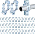 25 Pcs EMT Conduit Hanger with Bolt,Insulated Supports or Threaded Rods,Metal Galvanized Conduit Clamps Strut Straps and Hangers Rigid Pipe Fittings Mounting(1 Inch)