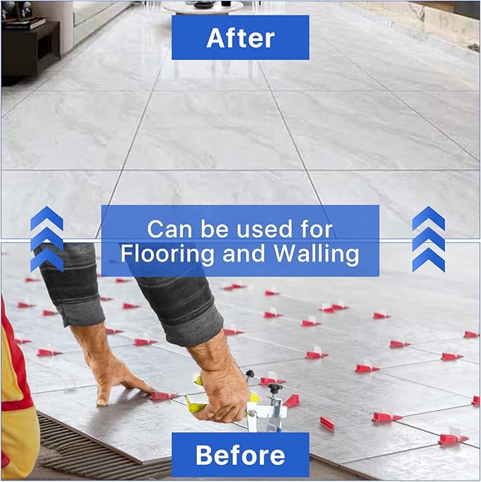 4500 Pcs Tile Leveling System Clips 1/8" (3.0mm) for Ceramic Tile and Stone Installation - DIY Tile Leveler Spacers Kit for Perfect Alignment(4500, 1/8)