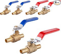 6-Pack EFIELD 1/2 Inch Pex Brass Full Port Shut-off Ball Valve for Hot and Cold Water,Potable Water, Pex Barb Crimp Connection,(VALVE182)