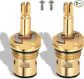 994053-0070A Replacement Cartridge For American Standard Faucets - Compatible with 994053-0070A & 994053-0070A/H - Hot & Cold Brass Valve Stem (4Z-24H) - Bath & Kitchen Faucet Repair Kit 2 Pack